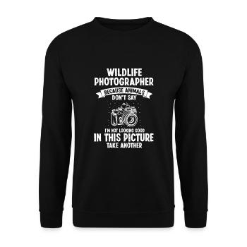 Afrikanische Familienreise Design für Afrika - Unisex Pullover - Schwarz - Vorne - Alina (178cm) & Michal (187cm)