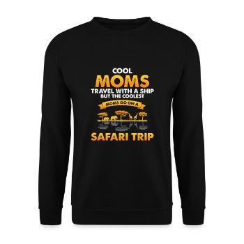 Safari Family Holiday Design pour l’Afrique Savannah - Sweat-shirt Unisexe - noir - Devant - Alina (178cm) & Michal (187cm)