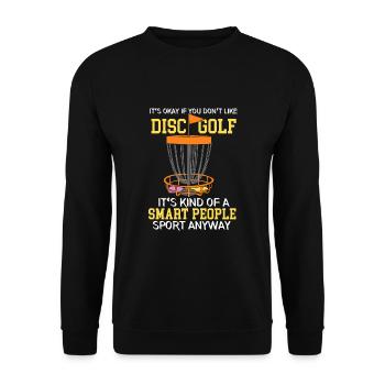 Disc Golfeur Frisbee Disc Golf - Sweat-shirt Unisexe - noir - Devant - Alina (178cm) & Michal (187cm)