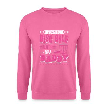 Né au Disc Golf avec mon papa Disc Golf - Sweat-shirt Unisexe - rose - Devant