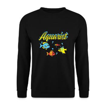 Aquarist Fish Tank Aquarist Fish Keeper - Unisex Sweatshirt - black - Front - Alina (178cm) & Michal (187cm)