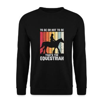 Cydesdale Reiter und Zugpferd Designs - Unisex Pullover - Schwarz - Vorne - Alina (178cm) & Michal (187cm)
