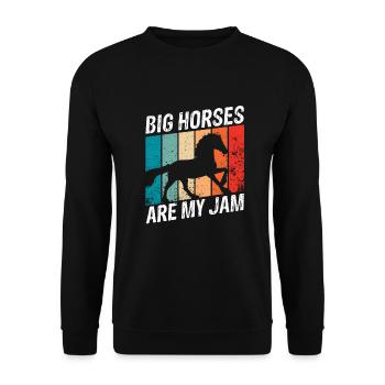 Cydesdale Rider and Draft Horse Designs - Unisex Sweatshirt - black - Front - Alina (178cm) & Michal (187cm)