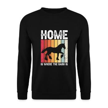 Cydesdale Rider and Draft Horse Designs - Unisex Sweatshirt - black - Front - Alina (178cm) & Michal (187cm)