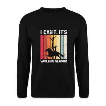 Voltigieren Design und Voltigieren Pferde Designs - Unisex Pullover - Schwarz - Vorne - Alina (178cm) & Michal (187cm)
