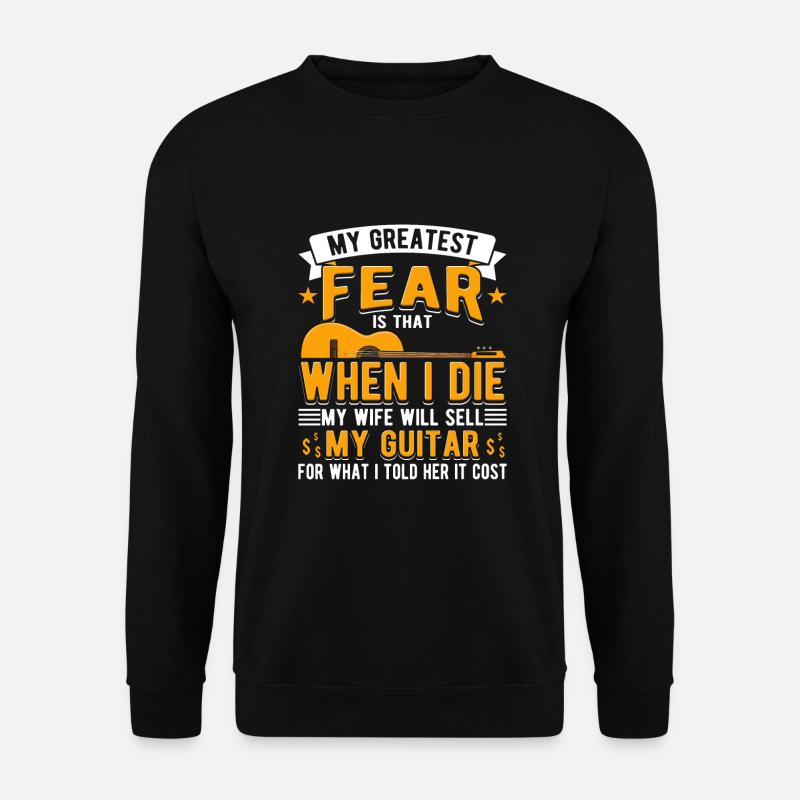 Guitar Guitarist Guitar Player - Unisex Sweatshirt - black