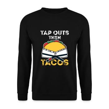 Tap Outs Tacos I BJJ Jiu Jitsu Brésilien - Sweat-shirt Unisexe - noir - Devant - Alina (178cm) & Michal (187cm)