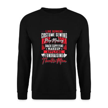 Théâtre Vie Théâtre Nerds Théâtre Théâtre Maman - Sweat-shirt Unisexe - noir - Devant - Alina (178cm) & Michal (187cm)