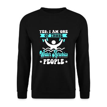 Water Aerobics Peoplen I Wassergymnastik I - Unisex Pullover - Schwarz - Vorne - Alina (178cm) & Michal (187cm)