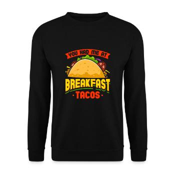 Cuisine mexicaine Vous m’avez eu au petit déjeuner Tacos - Sweat-shirt Unisexe - noir - Devant - Alina (178cm) & Michal (187cm)