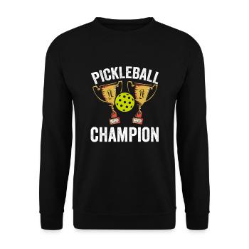 Pickleball Champion Pickleball - Unisex Sweatshirt - black - Front - Alina (178cm) & Michal (187cm)