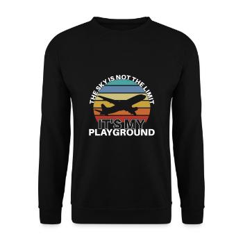 Flugzeug Luftfahrt - Unisex Pullover - Schwarz - Vorne - Alina (178cm) & Michal (187cm)