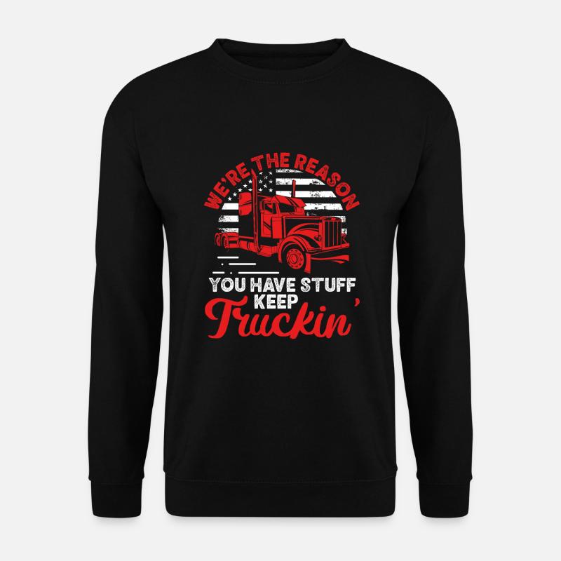 LKW Fahrer Lastwagenfahrer - Unisex Pullover - Schwarz