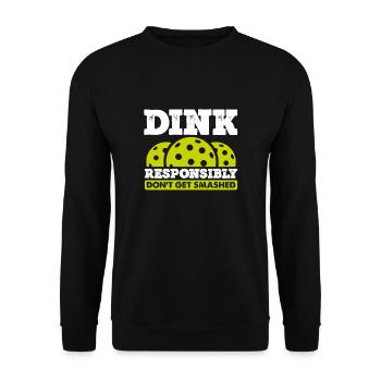 Dink Pickleball Gift - Unisex Sweatshirt - black - Front - Alina (178cm) & Michal (187cm)