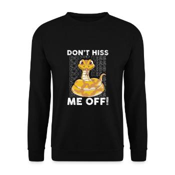 King python design for snake lovers - Unisex Sweatshirt - black - Front - Alina (178cm) & Michal (187cm)