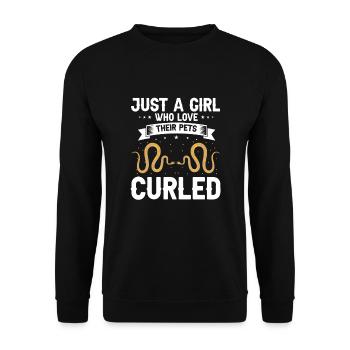 King python design for snake lovers - Unisex Sweatshirt - black - Front - Alina (178cm) & Michal (187cm)