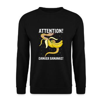 King python design for snake lovers - Unisex Sweatshirt - black - Front - Alina (178cm) & Michal (187cm)