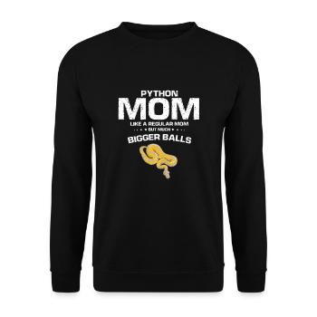 King python design for snake lovers - Unisex Sweatshirt - black - Front - Alina (178cm) & Michal (187cm)