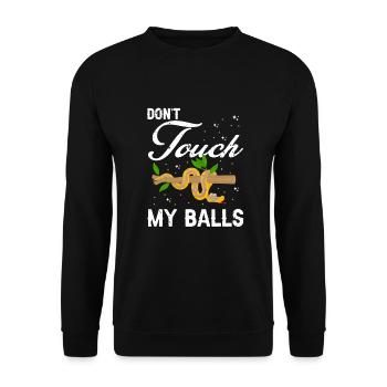 King python design for snake lovers - Unisex Sweatshirt - black - Front - Alina (178cm) & Michal (187cm)