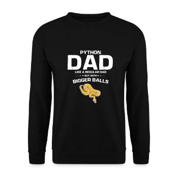 King python design for snake lovers - Unisex Sweatshirt - black - Front - Alina (178cm) & Michal (187cm)