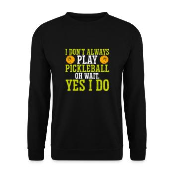 Cadeau pickleball Player - Sweat-shirt Unisexe - noir - Devant - Alina (178cm) & Michal (187cm)