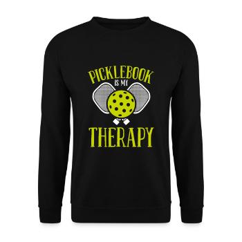 Pickleball - Unisex Sweatshirt - black - Front - Alina (178cm) & Michal (187cm)