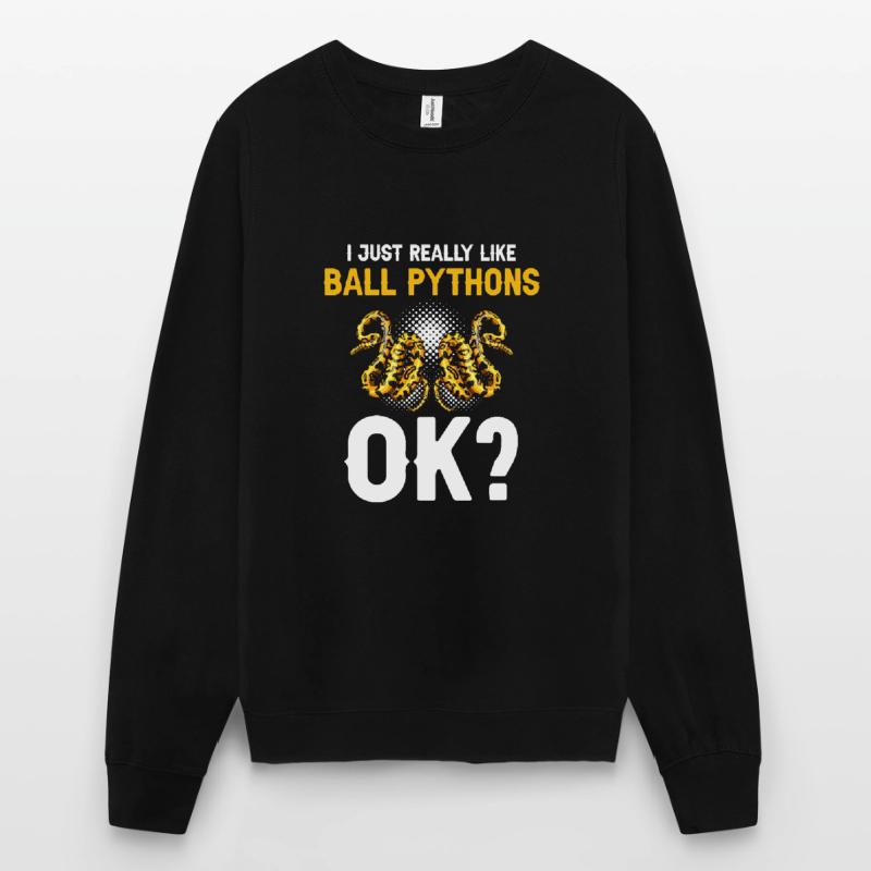 King python design for snake lovers Unisex Sweatshirt
