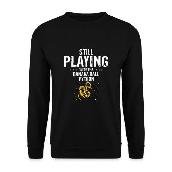 King python design pour les amateurs de serpents - Sweat-shirt Unisexe - noir - Devant - Alina (178cm) & Michal (187cm)