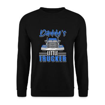 Truck Driver Kids Semi Truck Daddys Little Trucker - Unisex Sweatshirt - black - Front - Alina (178cm) & Michal (187cm)
