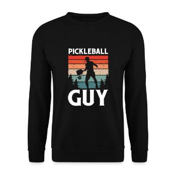 Pickleball Guy Pickleball - Unisex Sweatshirt - black - Front - Alina (178cm) & Michal (187cm)