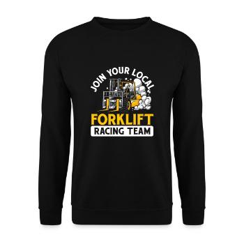 Forklift Racing Team Forklift Driver Cadeau - Sweat-shirt Unisexe - noir - Devant - Alina (178cm) & Michal (187cm)