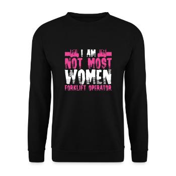 Forklift - Unisex Sweatshirt - black - Front - Alina (178cm) & Michal (187cm)