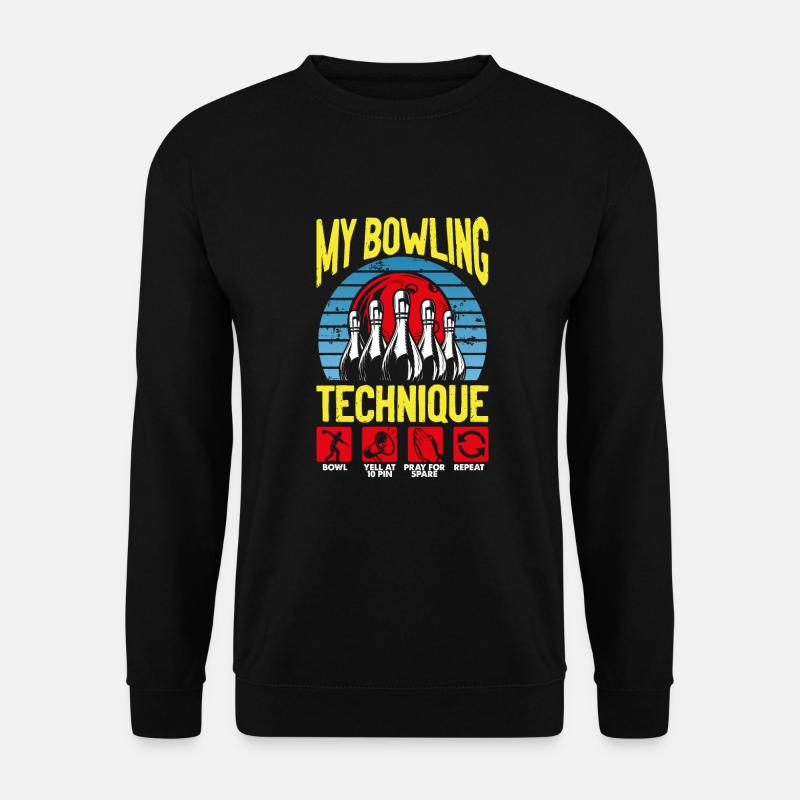 Bowling Bowler Bowlen - Unisex Pullover - Schwarz