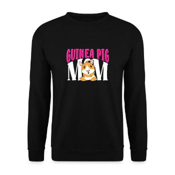 Meerschweinchen Mama - Unisex Pullover - Schwarz - Vorne - Alina (178cm) & Michal (187cm)