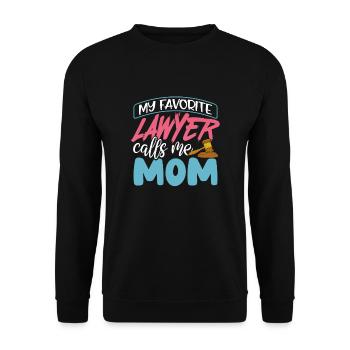 My Favorite Lawyer Calls Me Mom Mothers Day Gift - Unisex Sweatshirt - black - Front - Alina (178cm) & Michal (187cm)