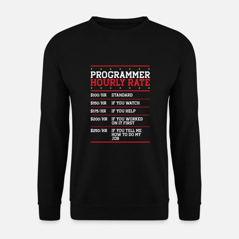 Programmierer Coder Code Computer - Unisex Pullover - Schwarz
