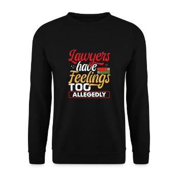 Les avocats ont des sentiments trop prétendument drôles Avocat - Sweat-shirt Unisexe - noir - Devant - Alina (178cm) & Michal (187cm)
