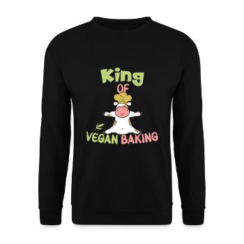King of Vegan Baking - Unisex Pullover - Schwarz - Vorne - Alina (178cm) & Michal (187cm)