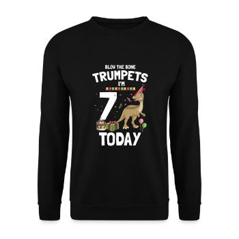 Parasaurolophus for dinosaurs and fosil hunters - Unisex Sweatshirt - black - Front - Alina (178cm) & Michal (187cm)