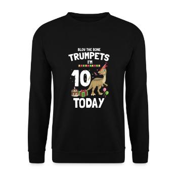 Parasaurolophus for dinosaurs and fosil hunters - Unisex Sweatshirt - black - Front - Alina (178cm) & Michal (187cm)