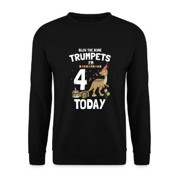 Parasaurolophus for dinosaurs and Fosil hunters - Unisex Sweatshirt - black - Front - Alina (178cm) & Michal (187cm)