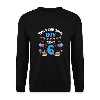 Parasaurolophus Kids Design Dinosaurs - Unisex Sweatshirt - black - Front - Alina (178cm) & Michal (187cm)