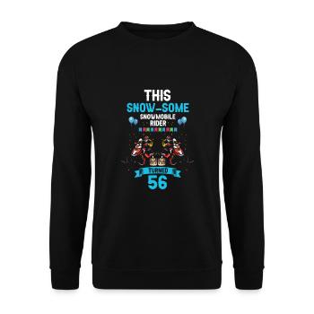Snowmobile design for skidoo riders birthday - Unisex Sweatshirt - black - Front - Alina (178cm) & Michal (187cm)