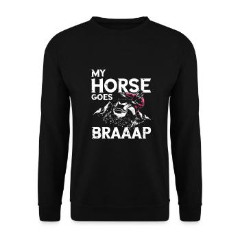 Snowmobiler and snowmobile design - Unisex Sweatshirt - black - Front - Alina (178cm) & Michal (187cm)