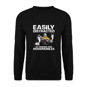Motoneige et Skidoo Design - Sweat-shirt Unisexe - noir - Devant - Alina (178cm) & Michal (187cm)