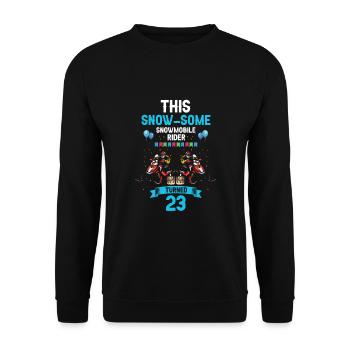 Snowmobile Design for Skidoo Driver Birthday - Unisex Sweatshirt - black - Front - Alina (178cm) & Michal (187cm)