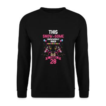 Conception de motoneige pour l’anniversaire des skieurs - Sweat-shirt Unisexe - noir - Devant - Alina (178cm) & Michal (187cm)