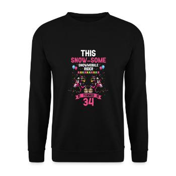 Snowmobile design for skidoo riders birthday - Unisex Sweatshirt - black - Front - Alina (178cm) & Michal (187cm)