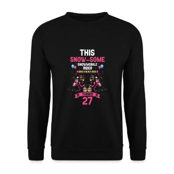 Snowmobile design for skidoo riders birthday - Unisex Sweatshirt - black - Front - Alina (178cm) & Michal (187cm)