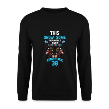 Snowmobile Design for Skidoo Rider Birthday - Unisex Sweatshirt - black - Front - Alina (178cm) & Michal (187cm)